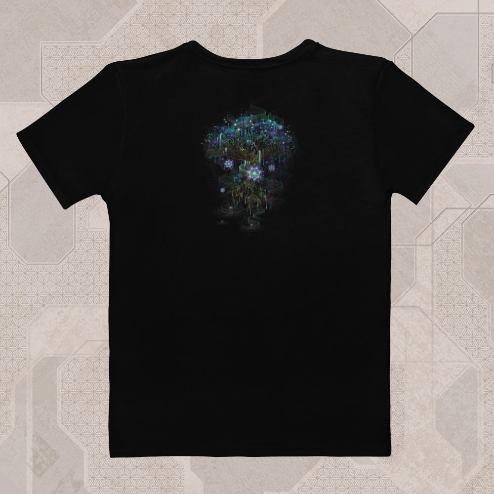 COSMIC TREE Psychedelic Street Style Graphic Women's T-Shirt • Design by Samuel Farrand
