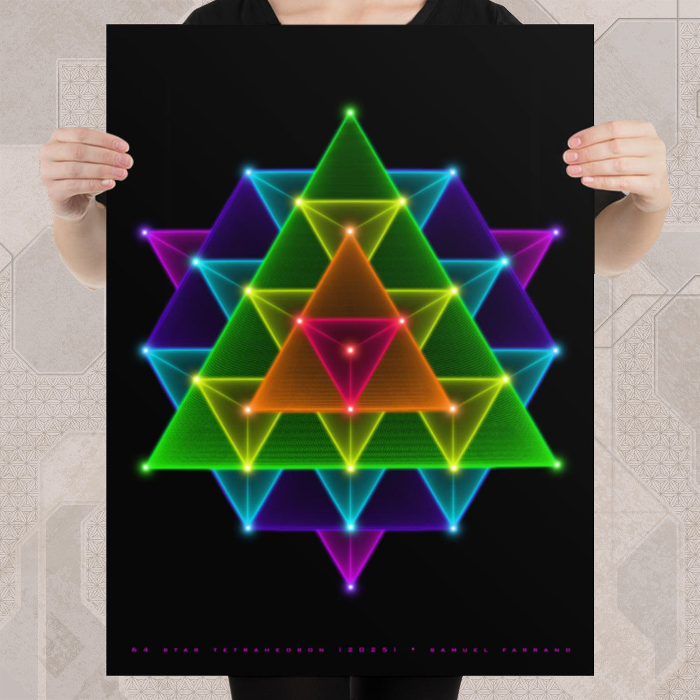 64 STAR TETRAHEDRON Print • Design by Samuel Farrand
