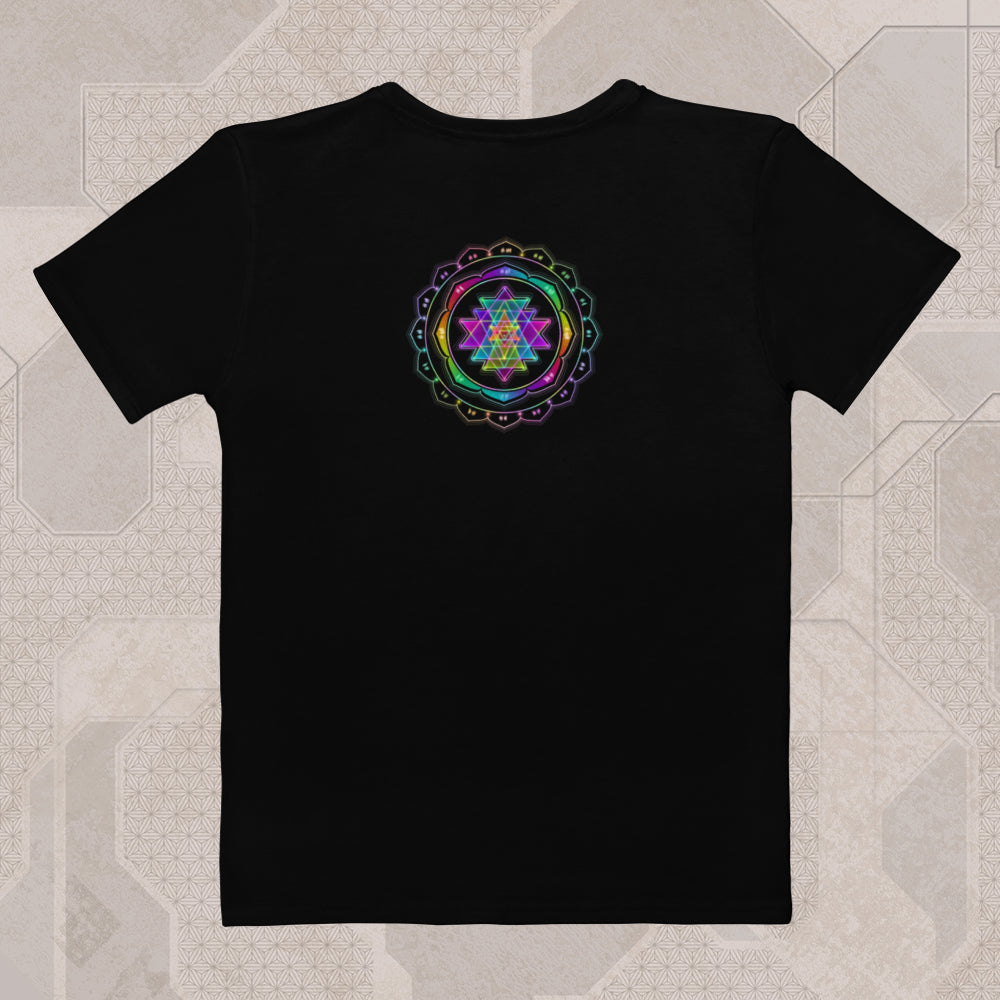 SRI YANTRA Psychedelic Street Style Graphic Women's T-Shirt • Design by Samuel Farrand