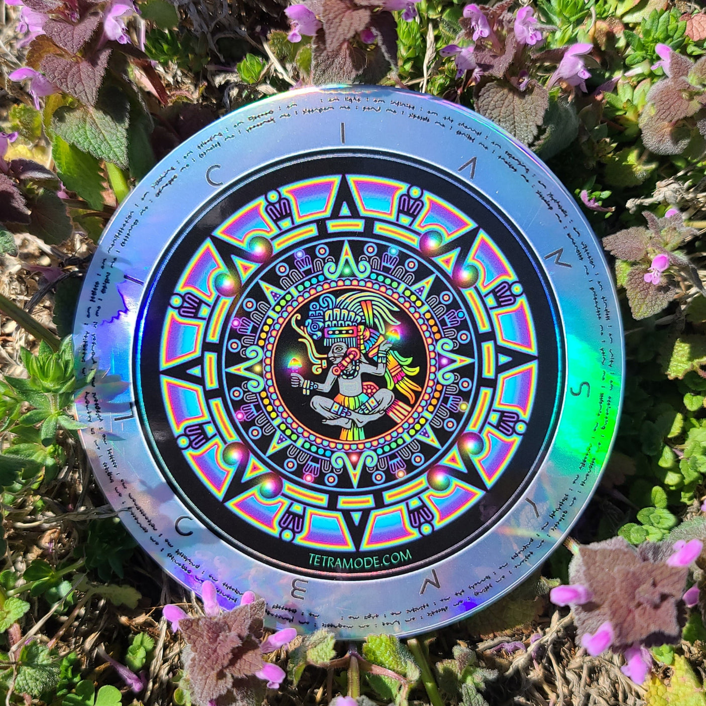 MYCOATL (I AM SYMBOLIC) Holographic Sticker • Design by Samuel Farrand