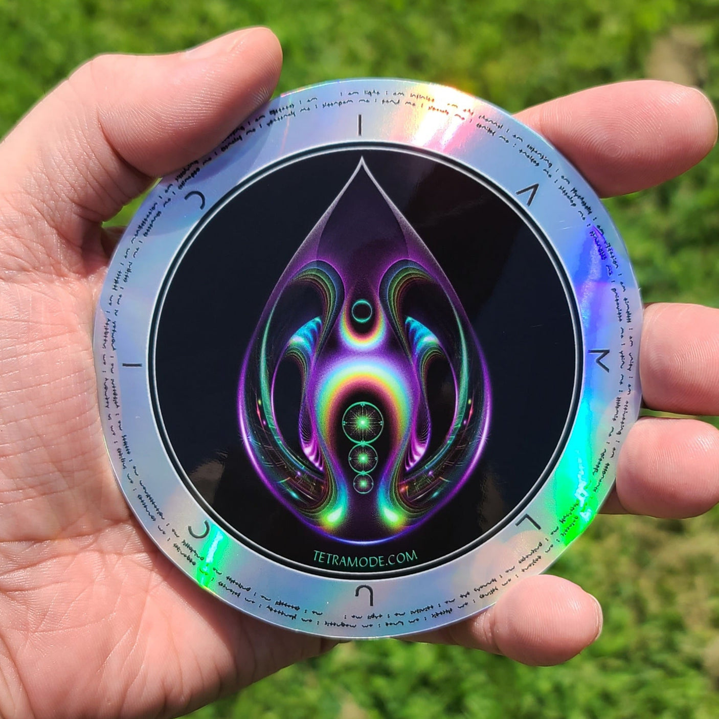 Fund-Raiser EMERGENCE (I AM LUCID) Holographic Sticker • Design by Samuel Farrand