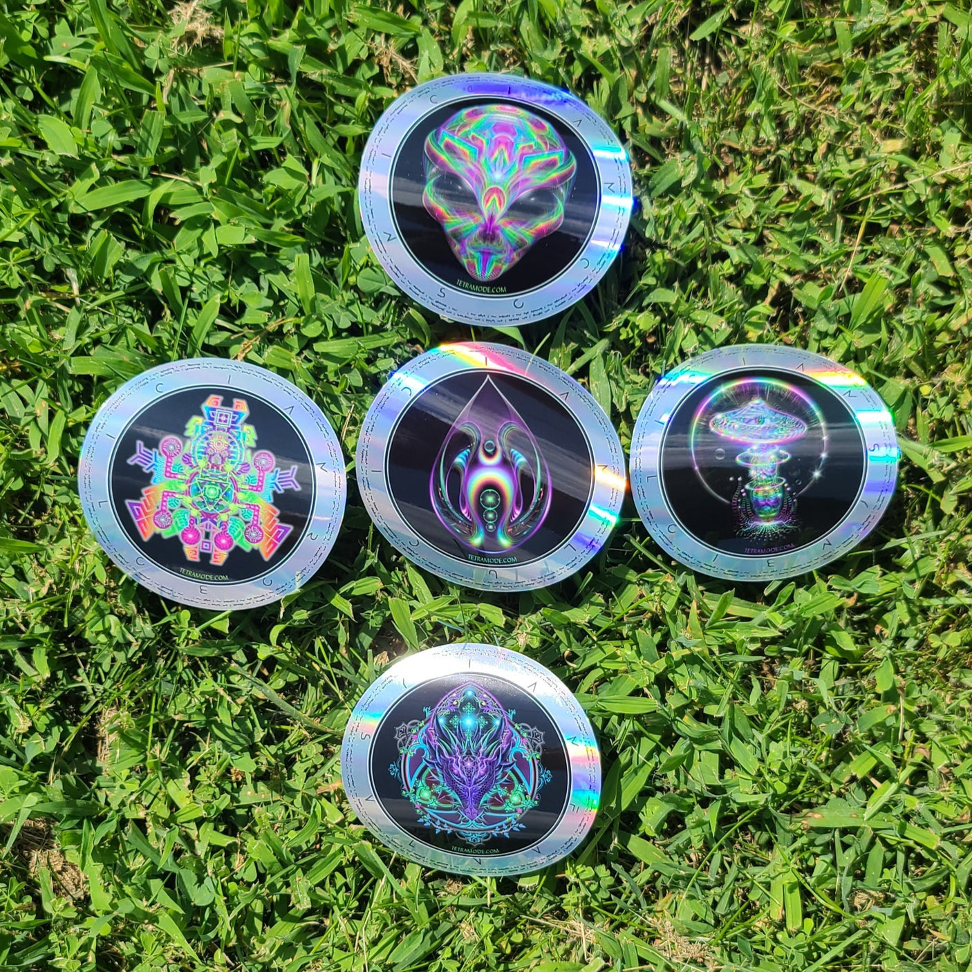 Fund-Raiser Edition - 5 Holographic Sticker Set • Design by Samuel Farrand