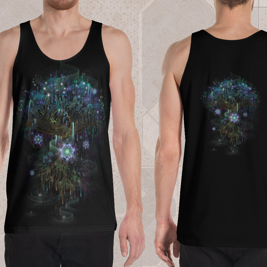 COSMIC TREE Psychedelic Street Style Graphic Tank Top • Design by Samuel Farrand