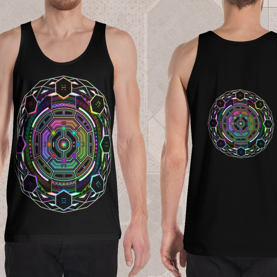 I-CHING Psychedelic Street Style Graphic Tank Top • Design by Samuel Farrand