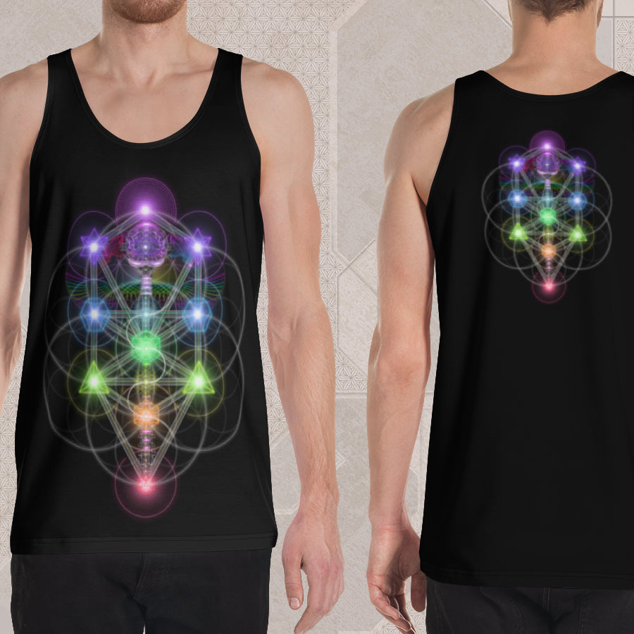 KABBALAH TREE OF LIFE Psychedelic Street Style Graphic Tank Top • Design by Samuel Farrand