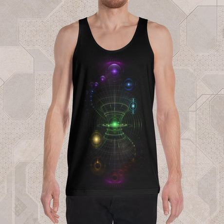 CONTINUITY Psychedelic Street Style Graphic Tank Top • Design by Samuel Farrand