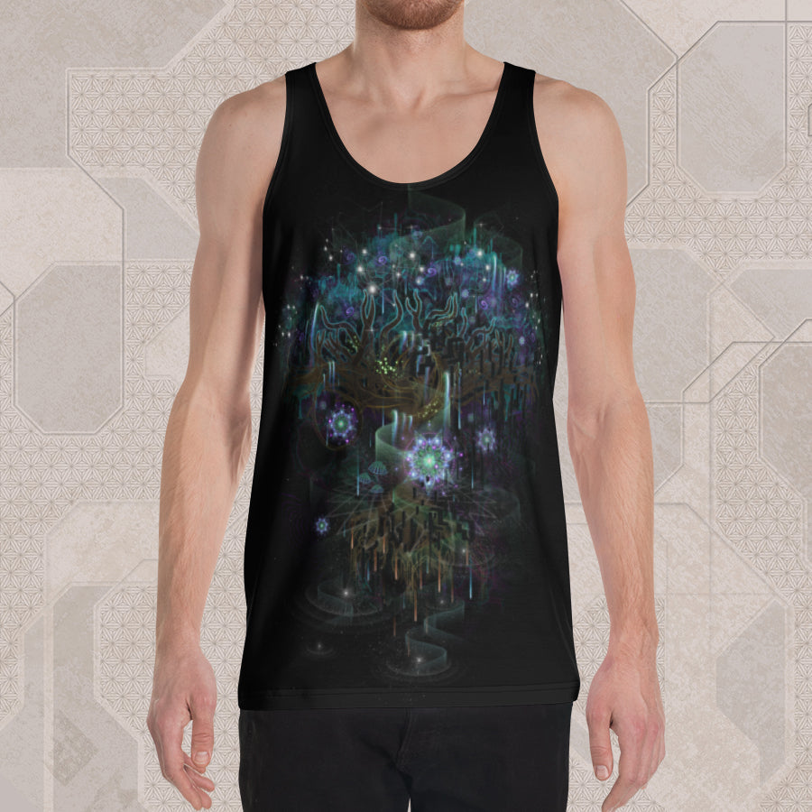 COSMIC TREE Psychedelic Street Style Graphic Tank Top • Design by Samuel Farrand