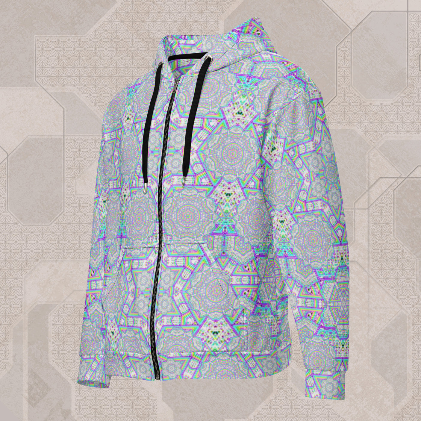ENON Psychedelic Street Style Zip Hoodie • Design by Samuel Farrand