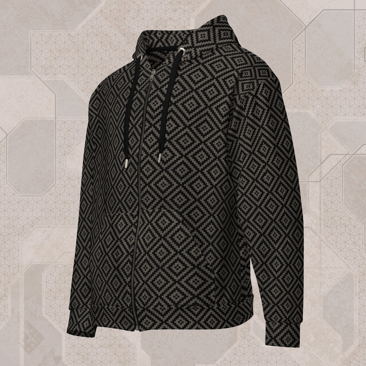 ALGONQUIN Psychedelic Street Style Zip Hoodie • Design by Samuel Farrand