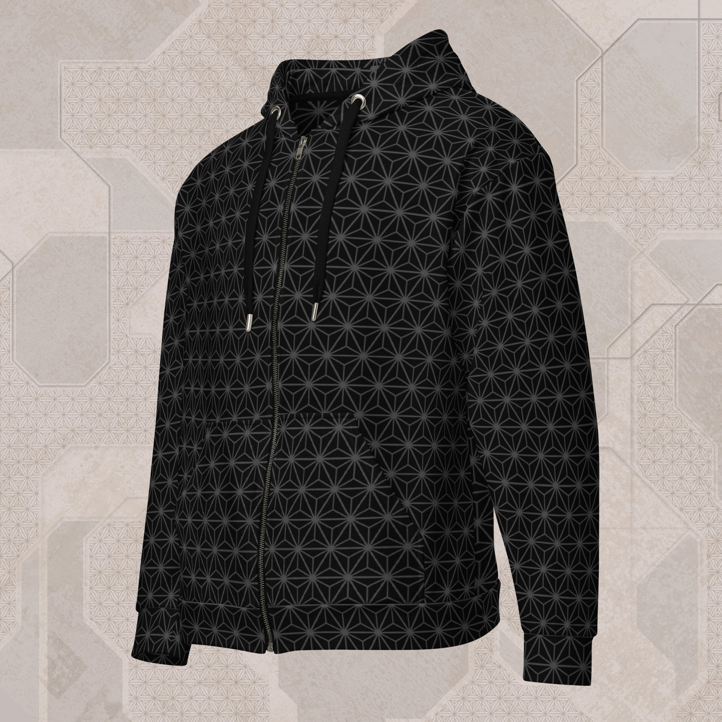 TETRAHEDRON Psychedelic Street Style Zip Hoodie • Design by Samuel Farrand