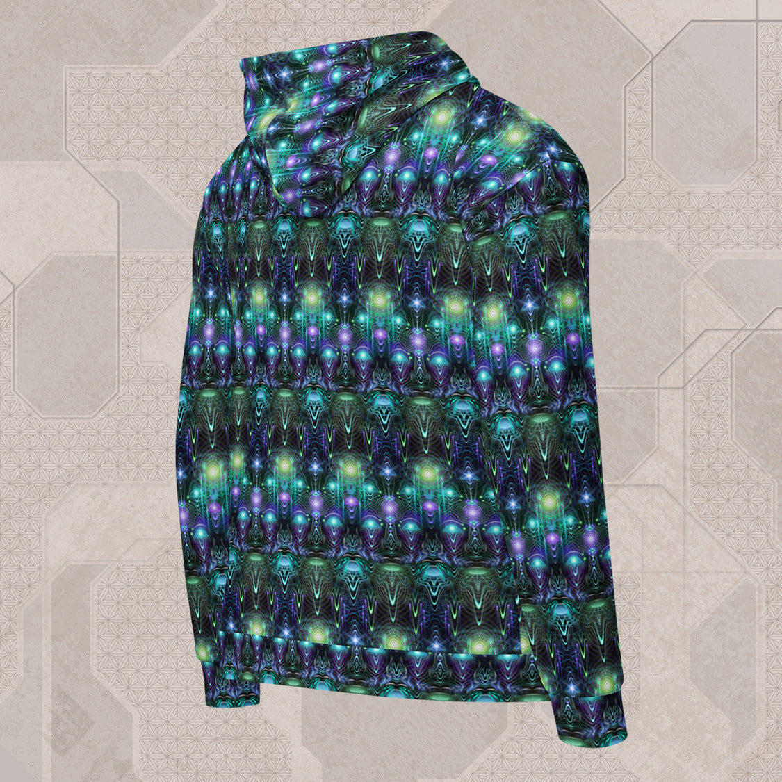 CERNUNNOS Psychedelic Street Style Zip Hoodie • Design by Samuel Farrand