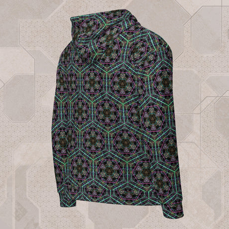 HYPERGEOMETRY Psychedelic Street Style Zip Hoodie • Design by Samuel Farrand