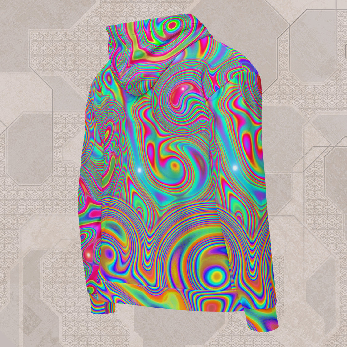 LIQUISYRGIC Psychedelic Street Style Zip Hoodie • Design by Samuel Farrand