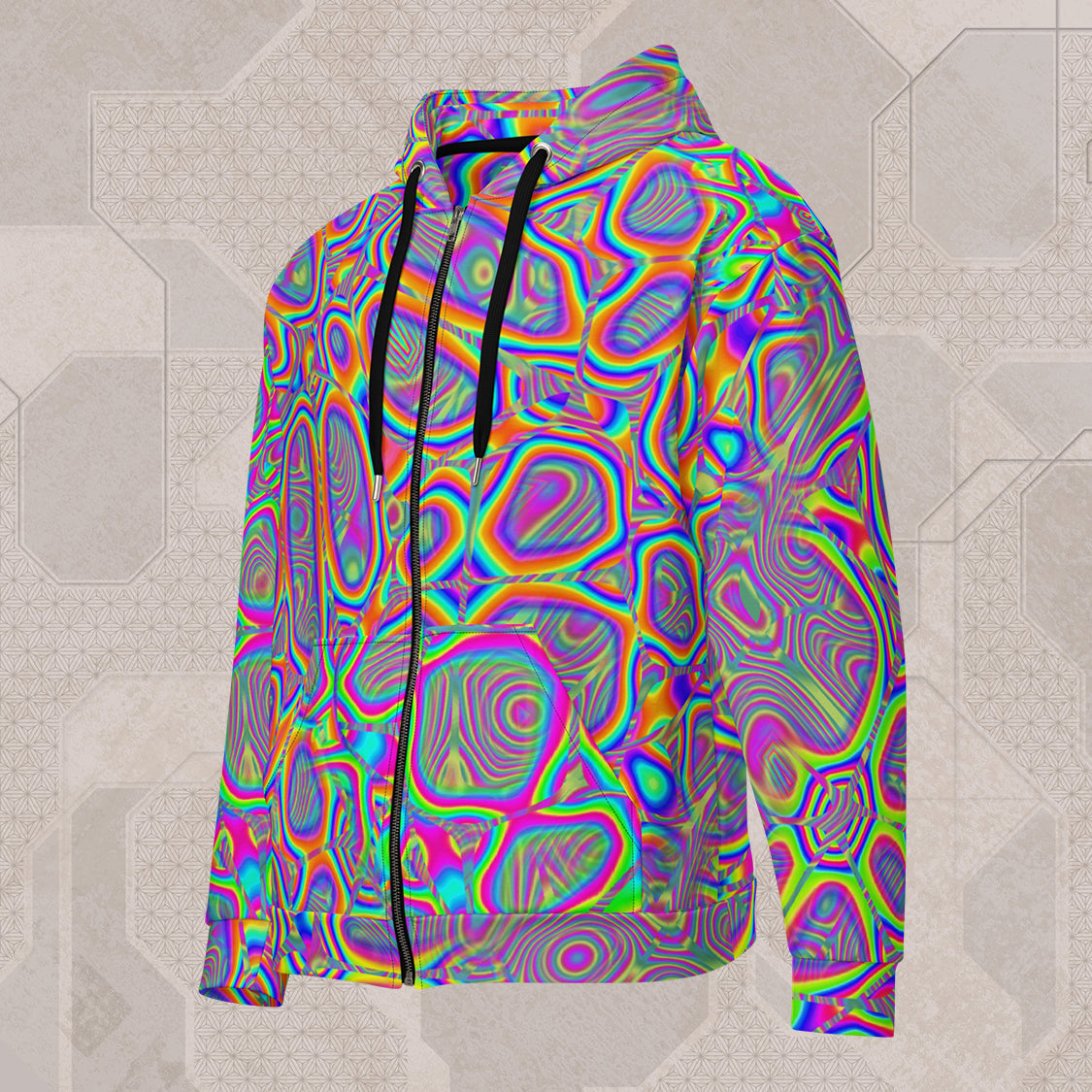 METAMORPHOSIS Psychedelic Street Style Zip Hoodie • Design by Samuel Farrand