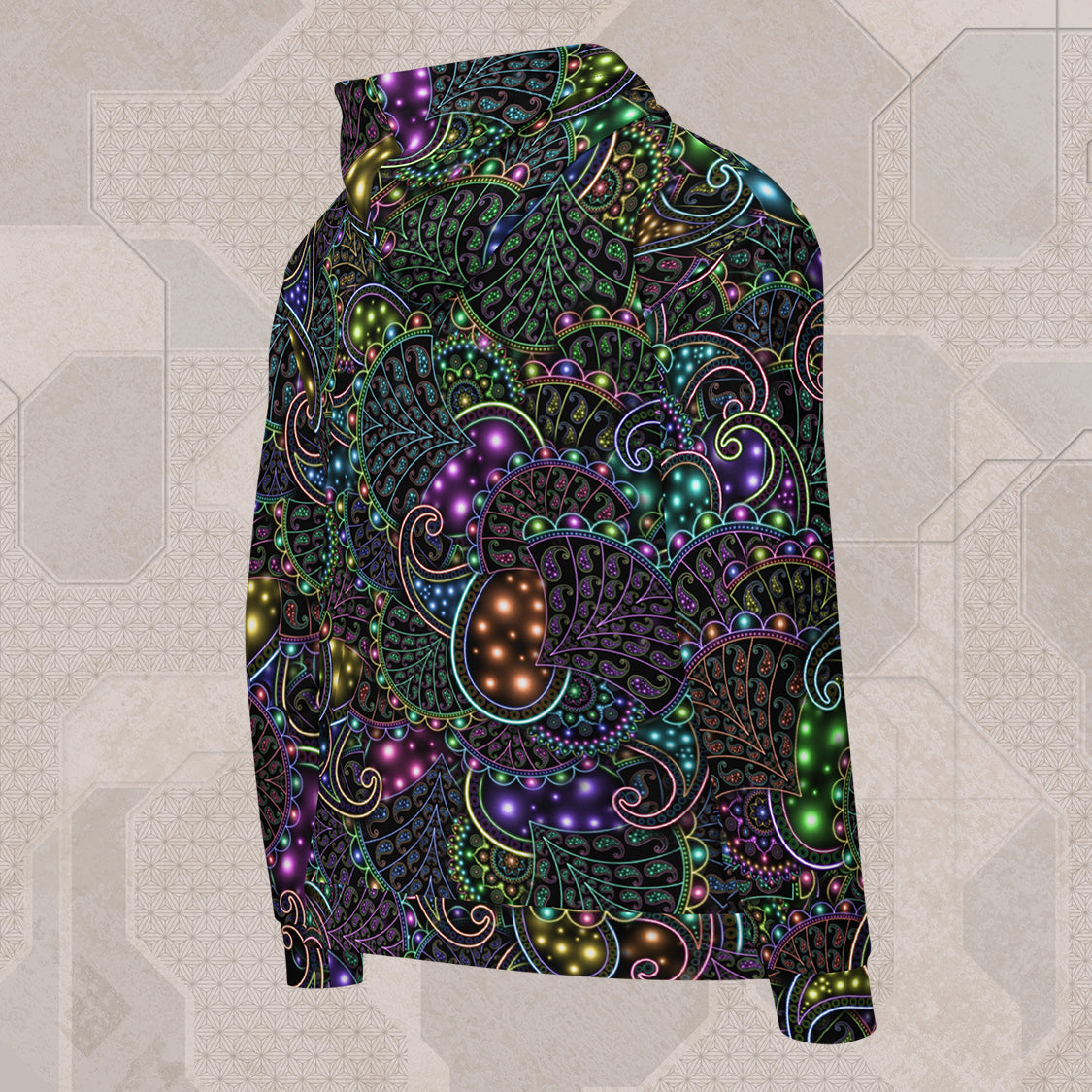 NEOPAISLEY Psychedelic Street Style Zip Hoodie • Design by Samuel Farrand