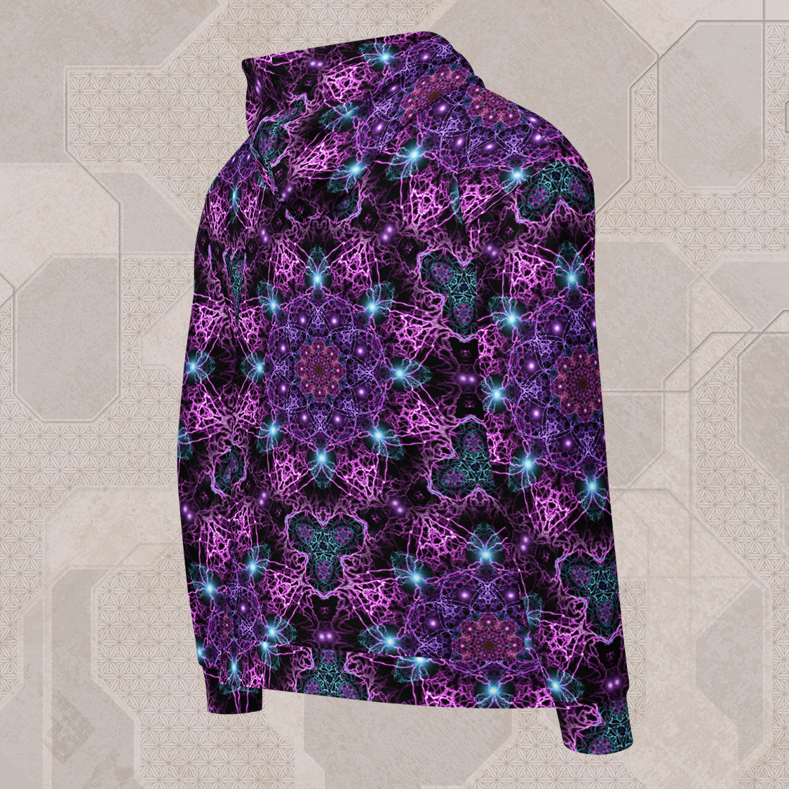 NUCLEUS Psychedelic Street Style Zip Hoodie • Design by Samuel Farrand