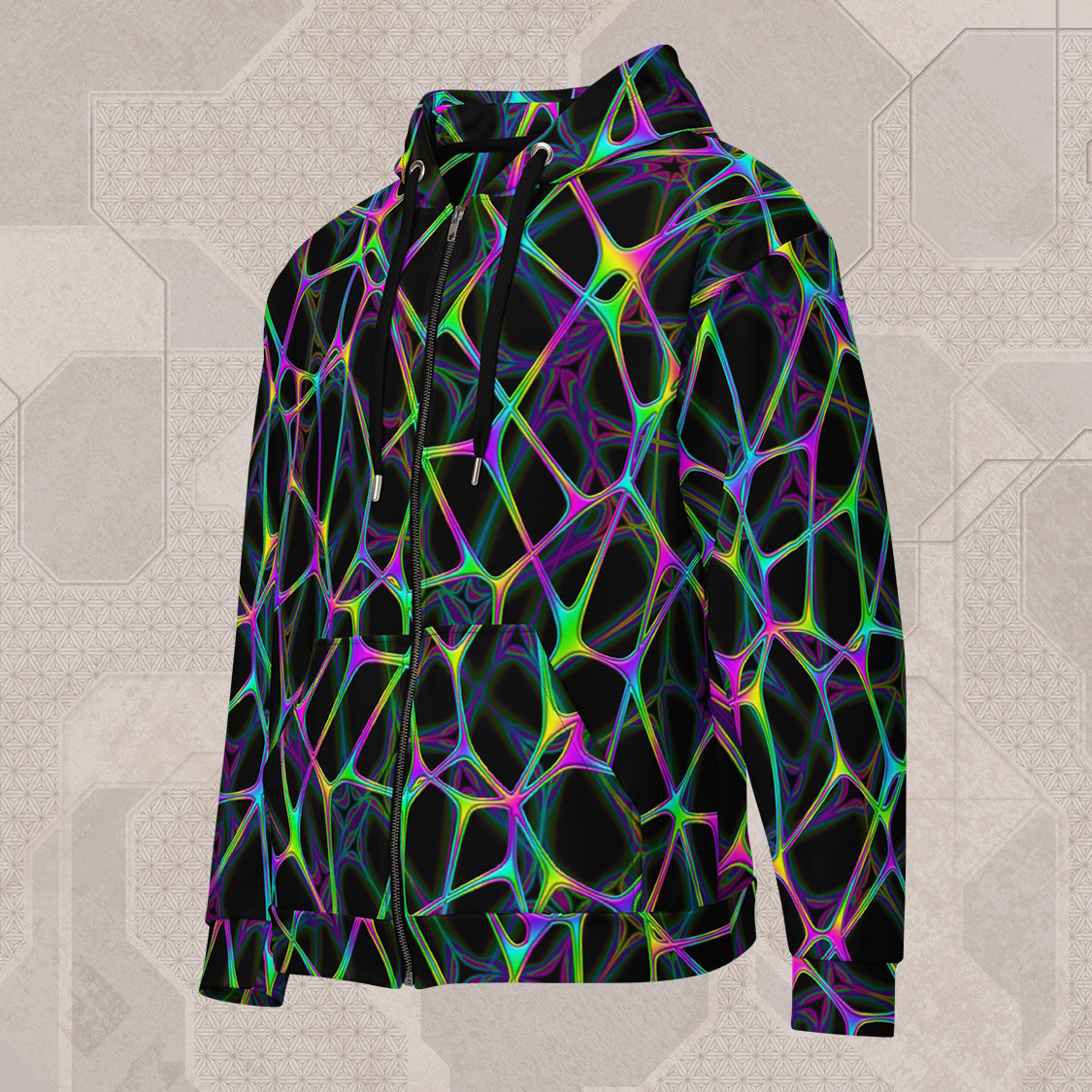 PSYNET Psychedelic Street Style Zip Hoodie • Design by Samuel Farrand