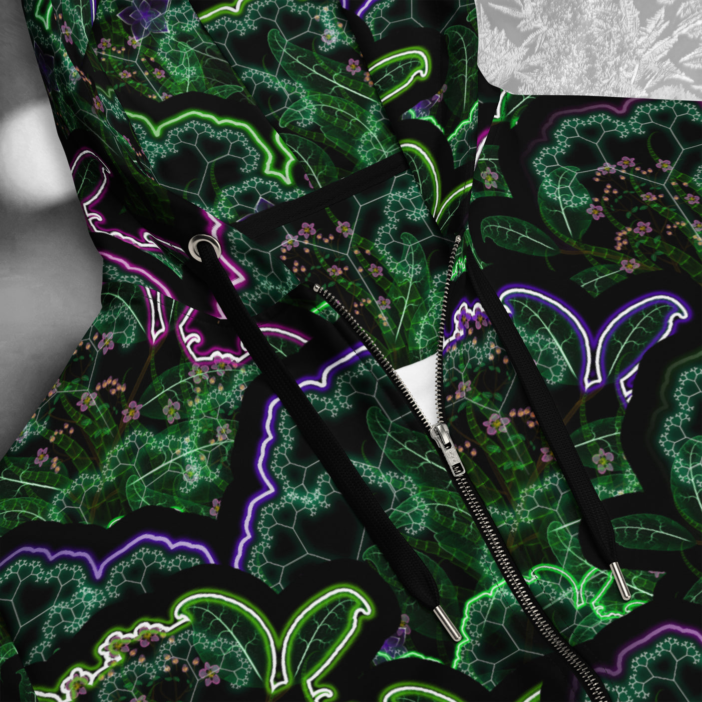 ❄️NEW! Biosynthebliss Psychedelic Streetwear Zip Hoodie