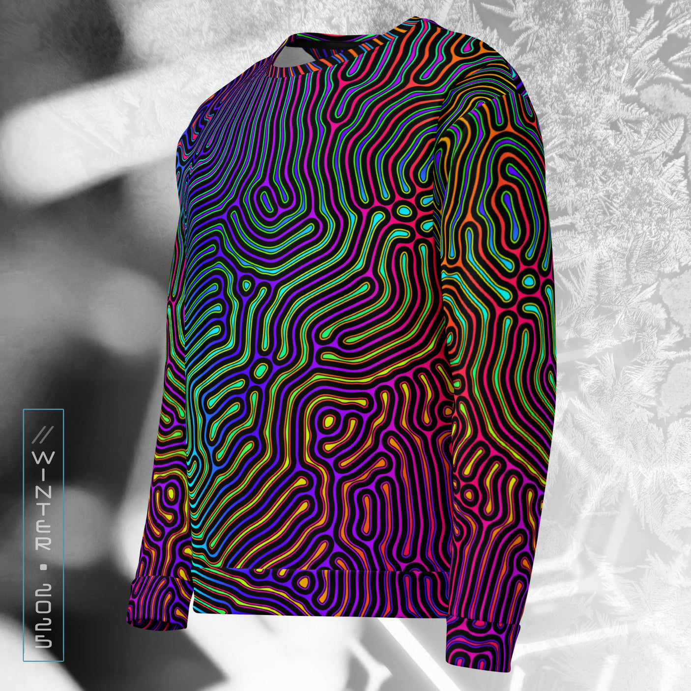 Biologic | Trippy UV/RGB Reactive Men's All-Over Festival Sweater