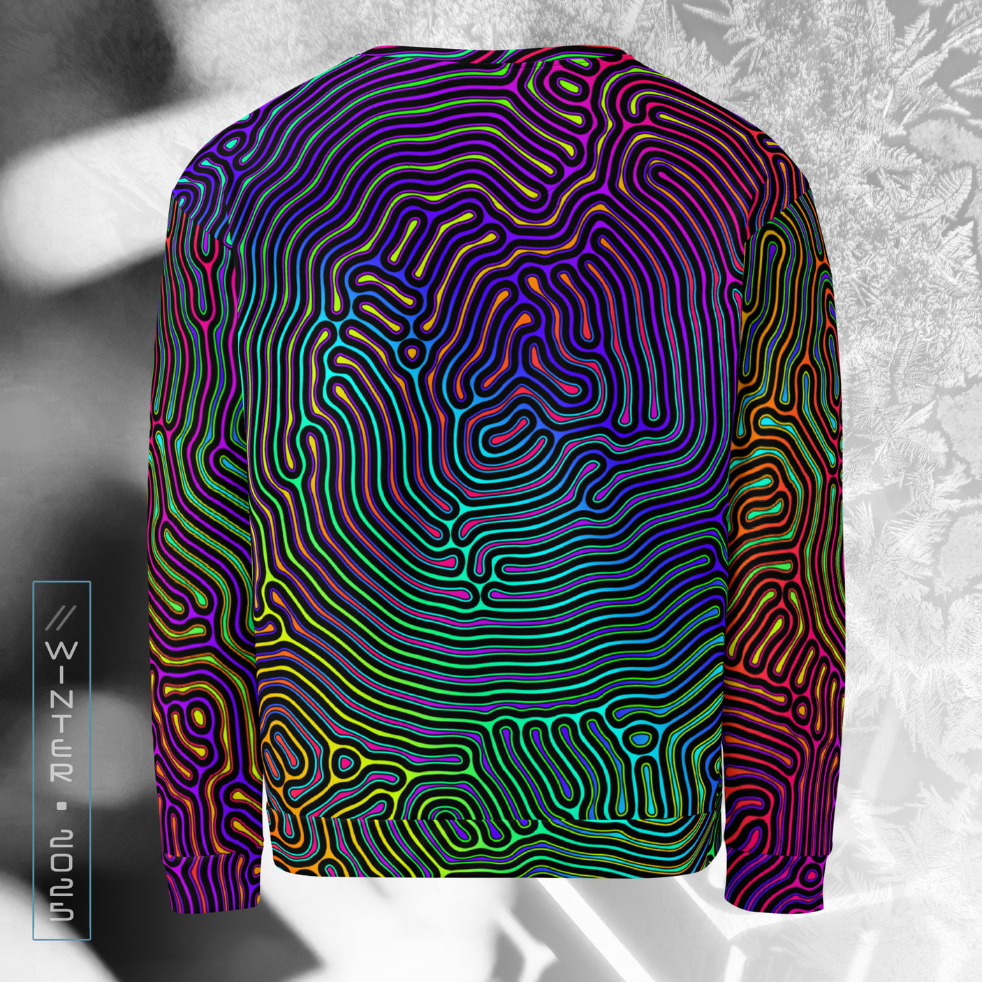 Biologic | Trippy UV/RGB Reactive Men's All-Over Festival Sweater