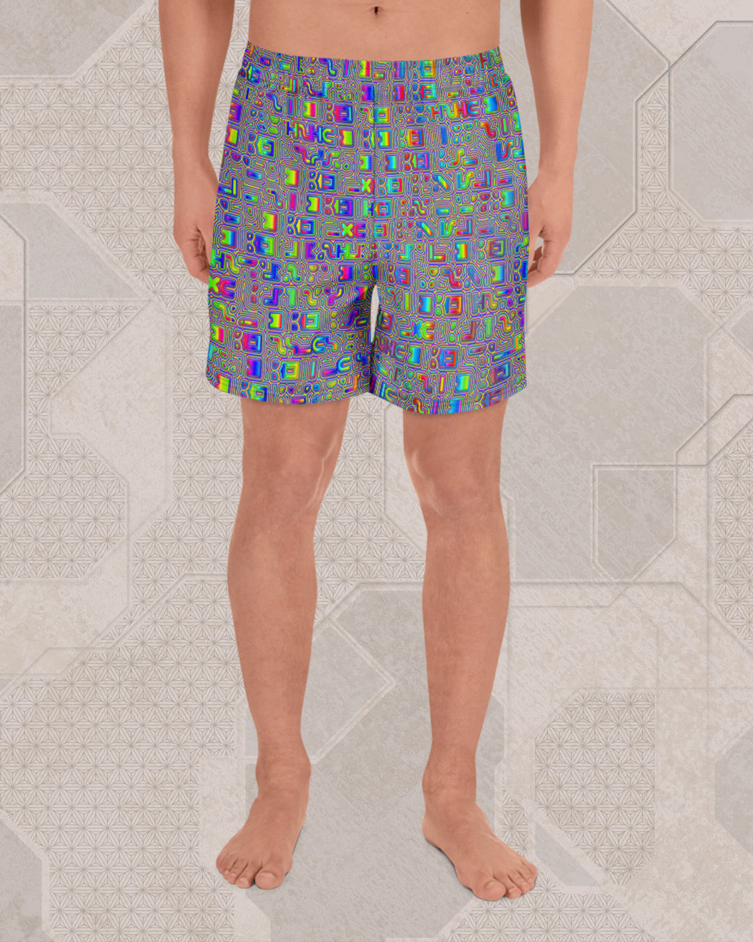 Psyliscious | Trippy UV/RGB Reactive Men's All-Over Festival Shorts