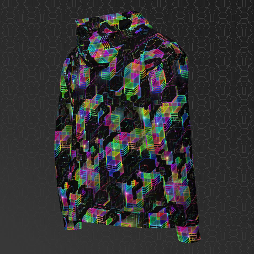 QUESTION EVERYTHING Psychedelic Street Style Zip Hoodie • Design by Samuel Farrand