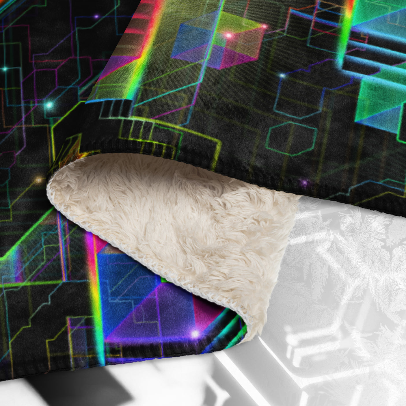 ❄️NEW! QUESTION EVERYTHING Psychedelic Sherpa Blanket • Design by Samuel Farrand