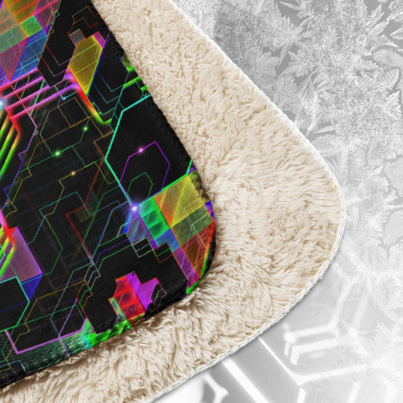 ❄️NEW! QUESTION EVERYTHING Psychedelic Sherpa Blanket • Design by Samuel Farrand