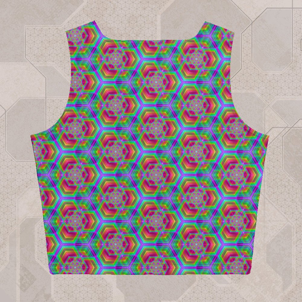 HEXAFUN Psychedelic Street Style Crop Top • Design by Samuel Farrand