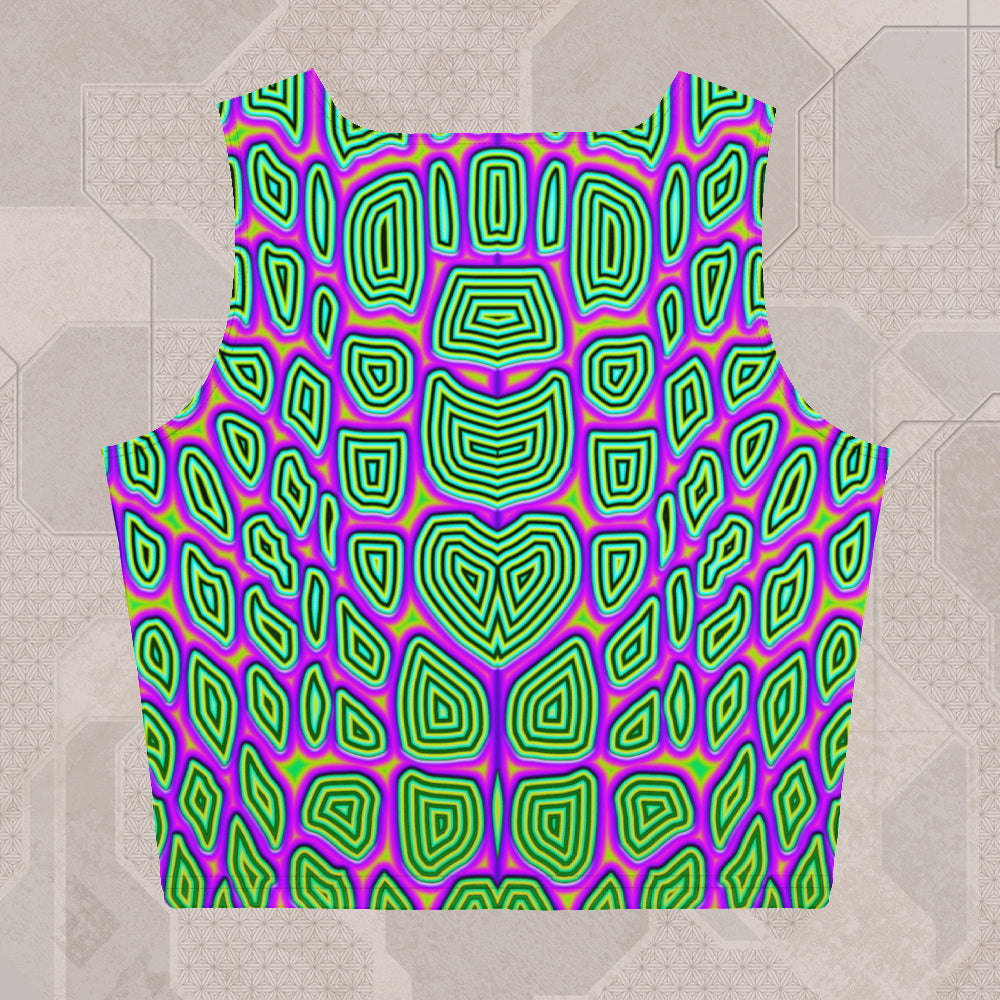 REPTILIAN Psychedelic Street Style Crop Top • Design by Samuel Farrand