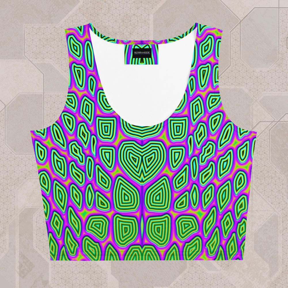 REPTILIAN Psychedelic Street Style Crop Top • Design by Samuel Farrand