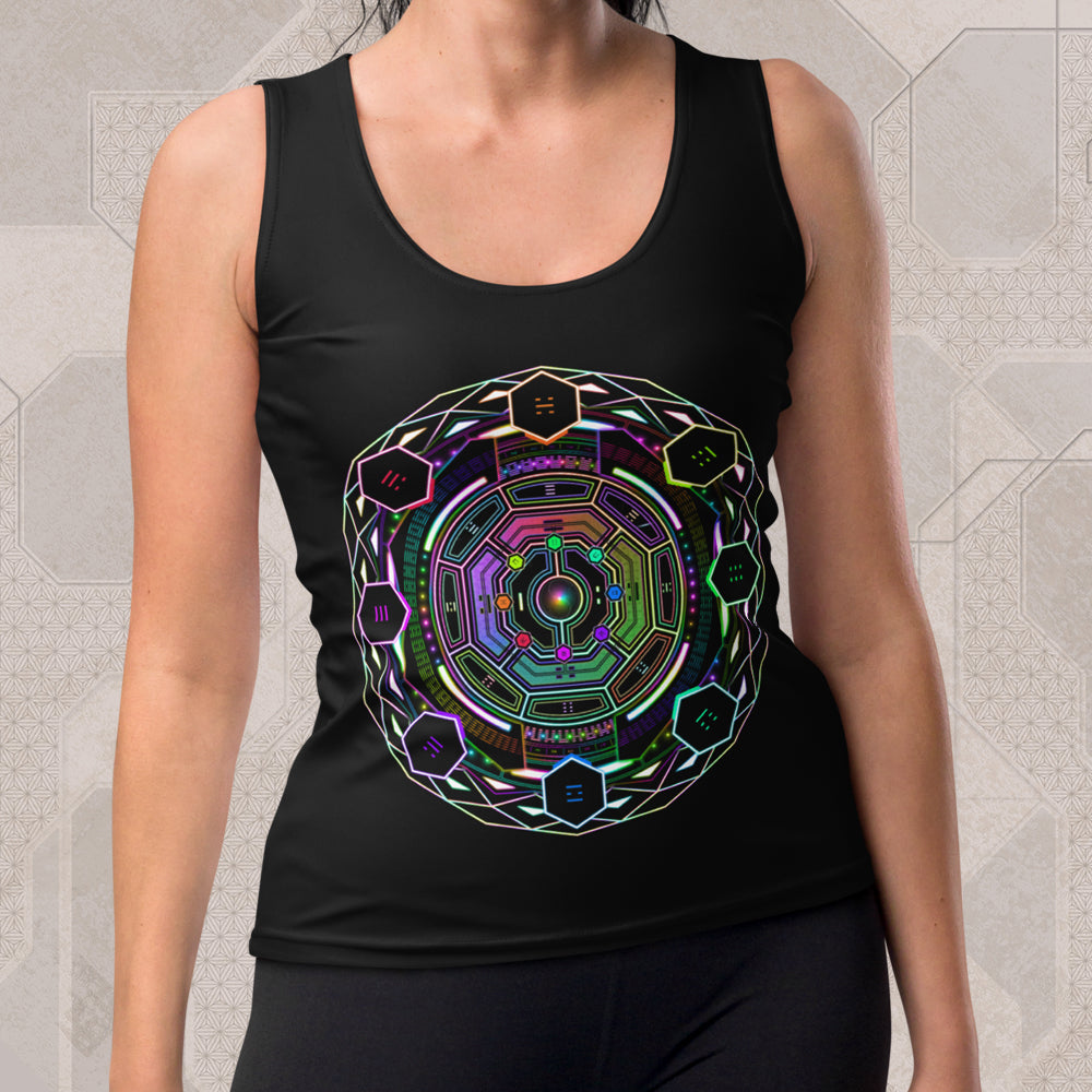 I-CHING Psychedelic Street Style Graphic Tank Top • Design by Samuel Farrand