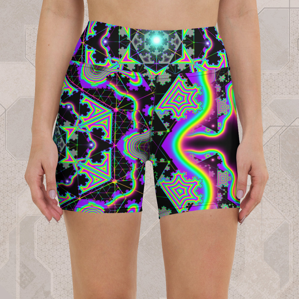Microgram Psychedelic Streetwear Yoga Shorts