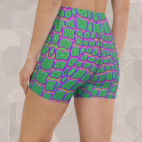 REPTILIAN Psychedelic Street Style Performance Shorts • Design by Samuel Farrand
