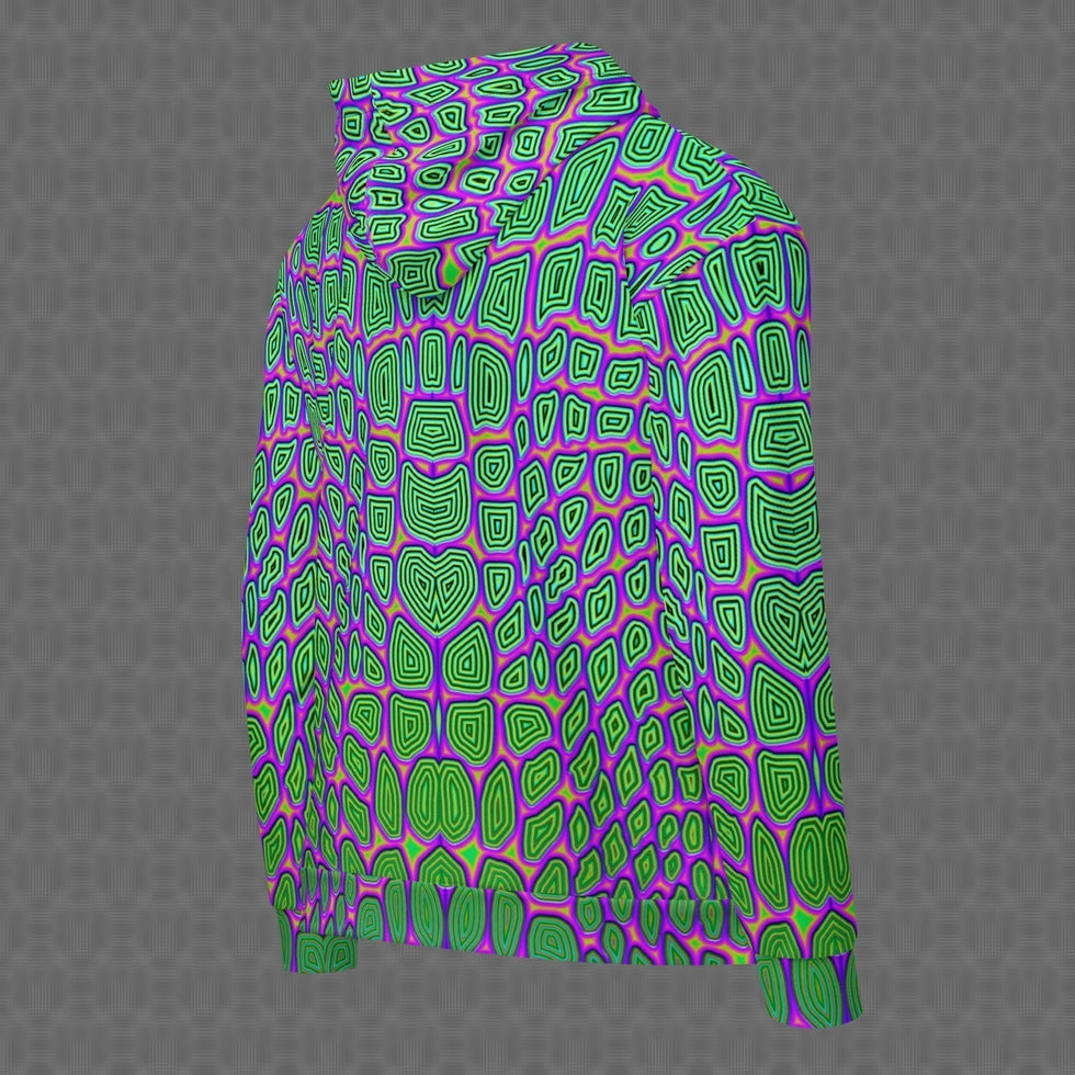 Reptilian All-Over Zip Hoodie