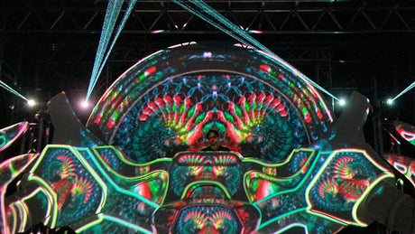Astronox Festival 2025 stage under starry Texas sky