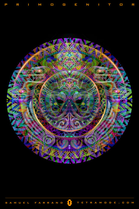 Primogenitor – Visionary Cosmic Origin Art by Samuel Farrand