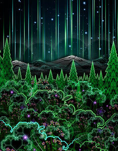 Biosynthebliss: Psychedelic Art of an Electric Forest