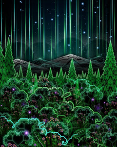 Biosynthebliss: Psychedelic Art of an Electric Forest