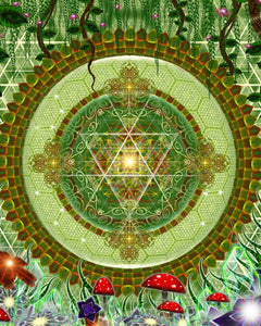 Entheopassage: Psychedelic Art inspired by Magic Mushrooms, Elves & Portals in the Forest