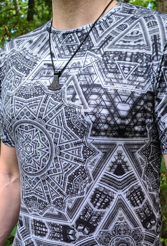 Psychedelic Full-Print Men's Sublimated T-Shirts by Tetramode