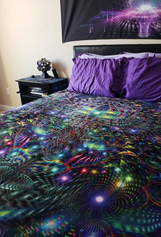 Psychedelic Festival Plush Blankets