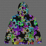 Fractal Dreams | Trippy UV/RGB Reactive Unisex All-Over Festival Hoodie