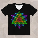 64 STAR TETRAHEDRON Womens Graphic Print T-Shirt