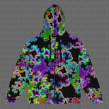 Fractal Dreams | Trippy UV/RGB Reactive Unisex All-Over Festival Hoodie