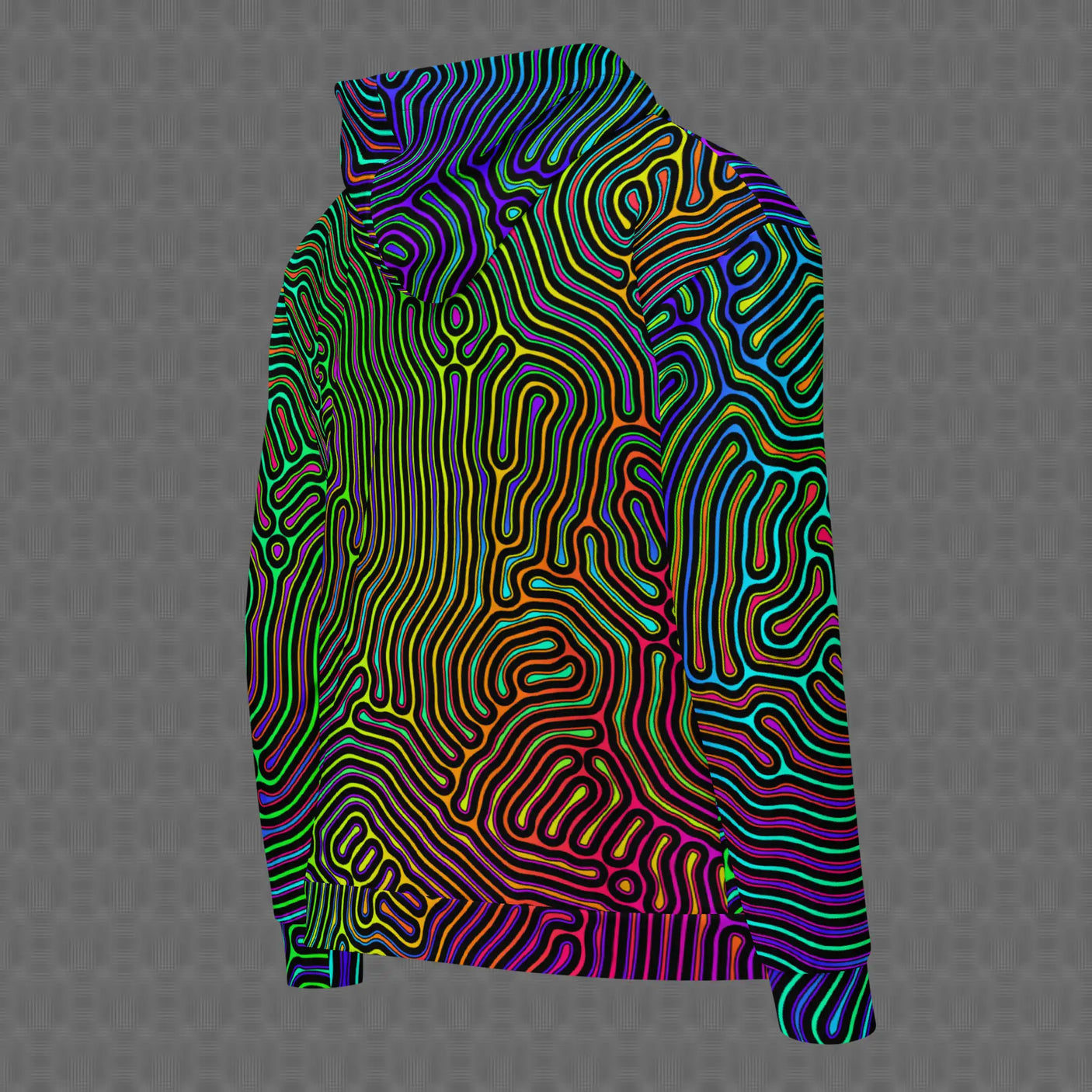 Biologic | Trippy UV/RGB Reactive Unisex All-Over Festival Hoodie