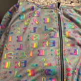Psyliscious alien language psychedelic hoodie with bold design