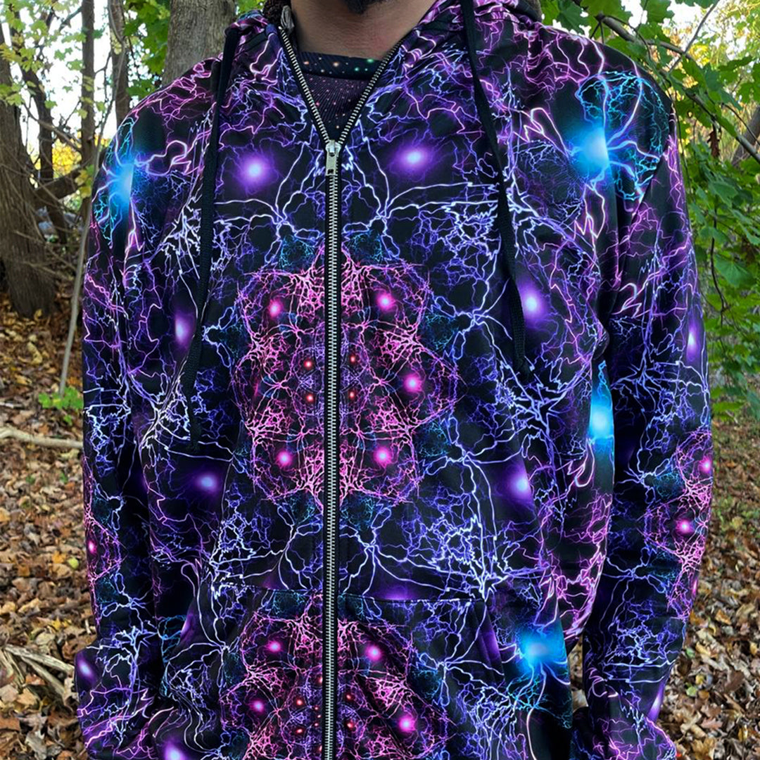 Psychedelic hoodie perfect for festivals and casual outfits