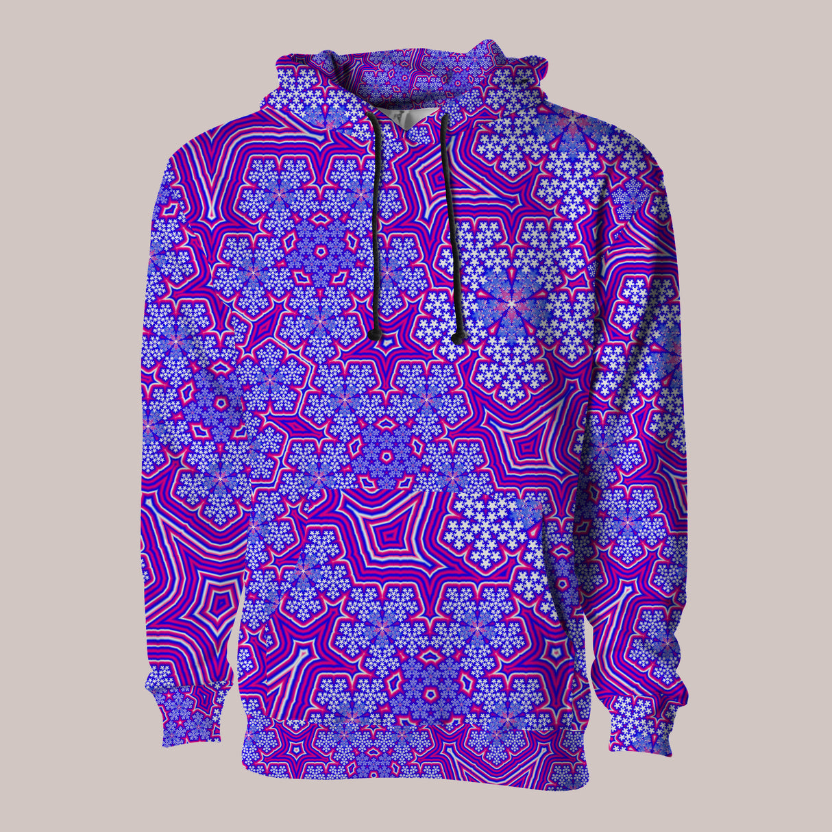 Psychedelic Hoodie (UV/RGB, Eco-Friendly, Unisex, Pull-Over) | FRACTAL NATION