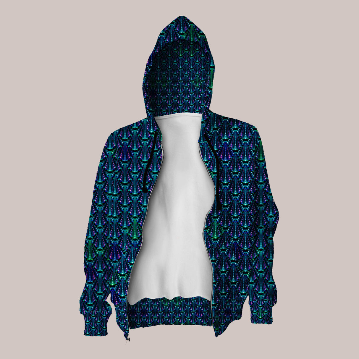 Streetwear psychedelic hoodie for festival-goers and sea punk lovers